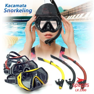SPEEDS Kacamata renang Snorkeling PVC lat Selam Snorkel Diving 017-2300 3PC=1.3KG