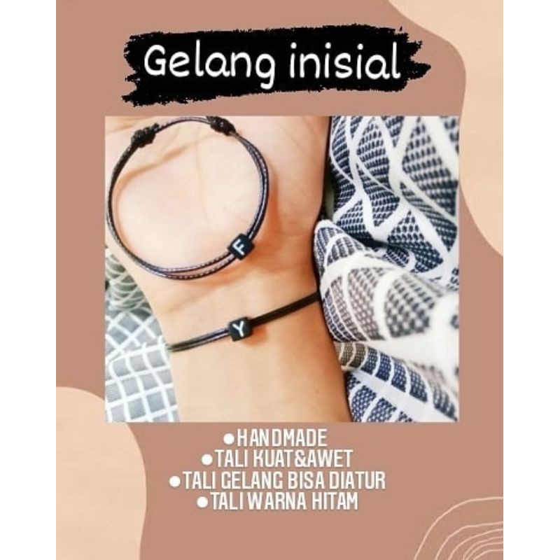 GELANG INISIAL/GELANG NAMA/GELANG COUPLE