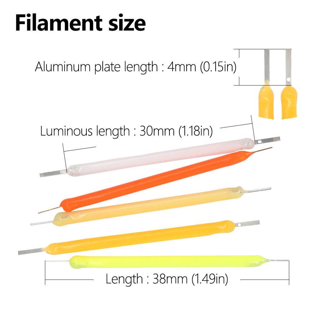 QUINTON Filamen LED DC3V Aksesoris Lampu Pijar Diode LED Repair Lamp Parts
