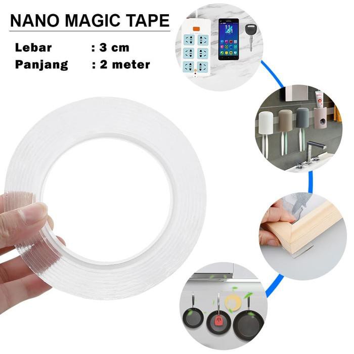 

NANO MAGIC DOUBLE TAPE TAHAN AIR BENING ACRYLIC BISA DI CUCI 30MM X 2M