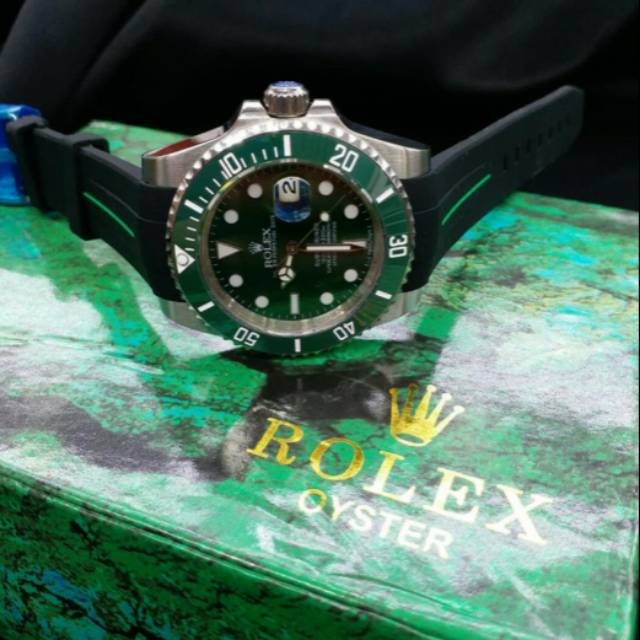 Jam Tangan Pria Rolex Submariner Automatic Clone Rubber Strap