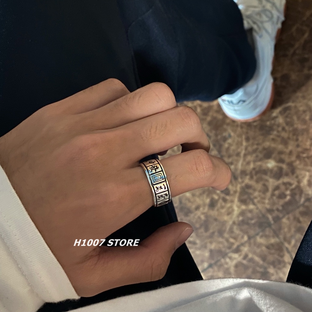 Cincin Model Terbuka Dapat Disesuaikan Gaya hip hop Untuk Pria