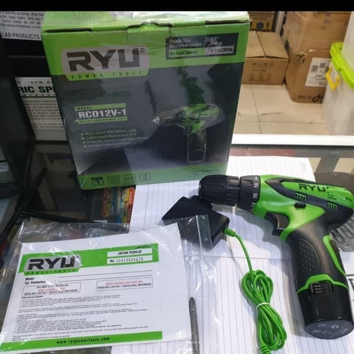 Ryu Mesin Bor Baterai Cordless Drill RCD 12V-1 / RCD12V-1