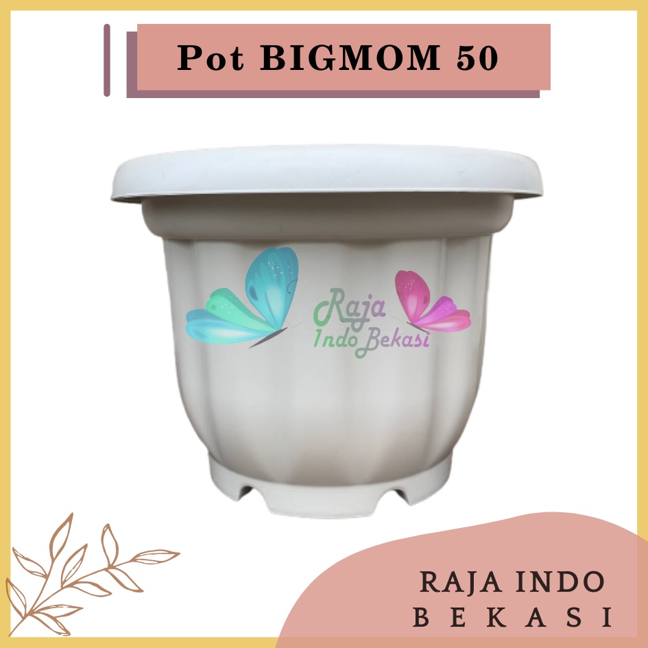 ONLY SAMEDAY AND INSTAN Pot BIGMOM 50 Putih - Pot Besar Jumbo 50cm Pot Besar Plastik Bahan Tebal - Pot Besar Jumbo 100cm 50cm 40cm Putih Tinggi Hitam