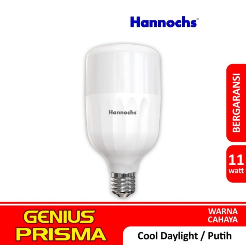 Hannochs Lampu Emergency LED AC/DC Genius Prisma 11 Watt Cahaya Putih Emergency Lamp Darurat