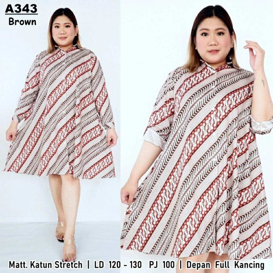 BAJU DRESS WANITA KOREA BAJU CASUAL DRES KAOS TERUSAN PEREMPUAN JUMBO BATIKA
