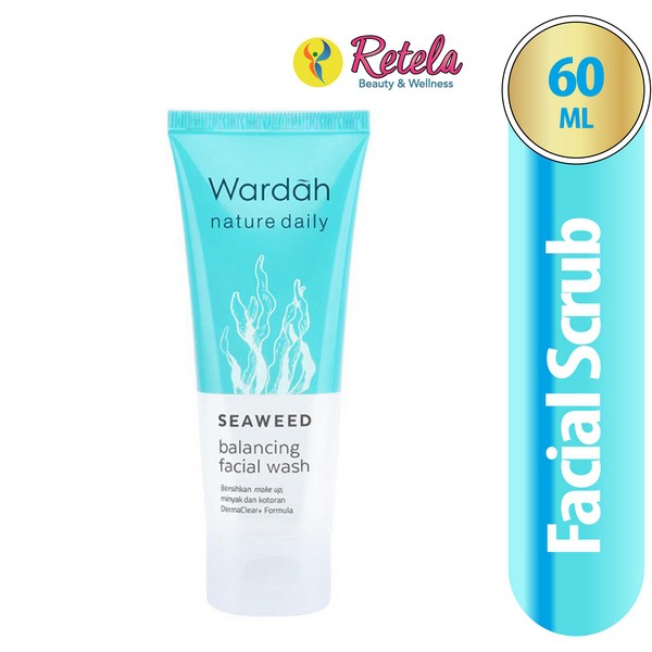 Wardah Nature Daily Seaweed Balancing Facial Wash 60Ml\Pencuci Muka