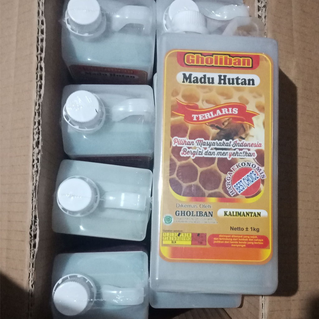 

madu hutan kalimantan gholiban di perkaya royal jelly dan bee polen netto 1kg