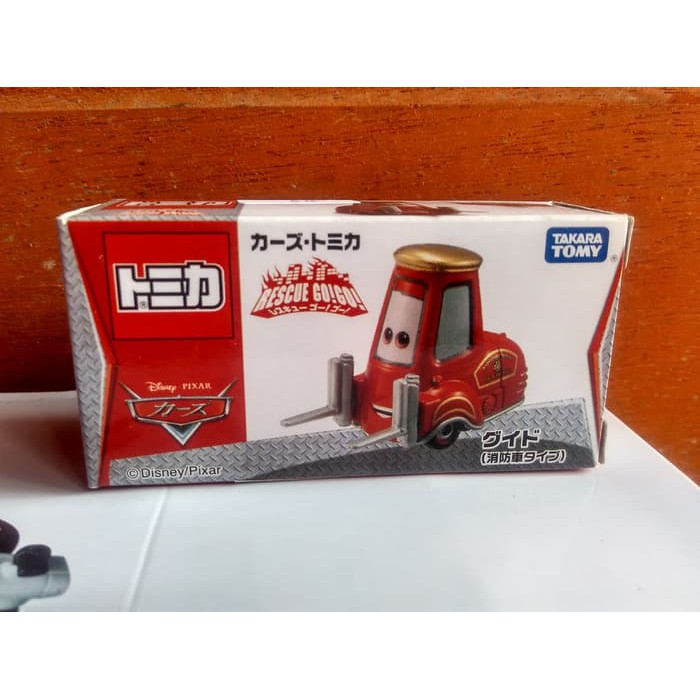 Tomica Disney Pixar Cars Rescue Go Go Guido Diecast Miniatur Mobil ori B993
