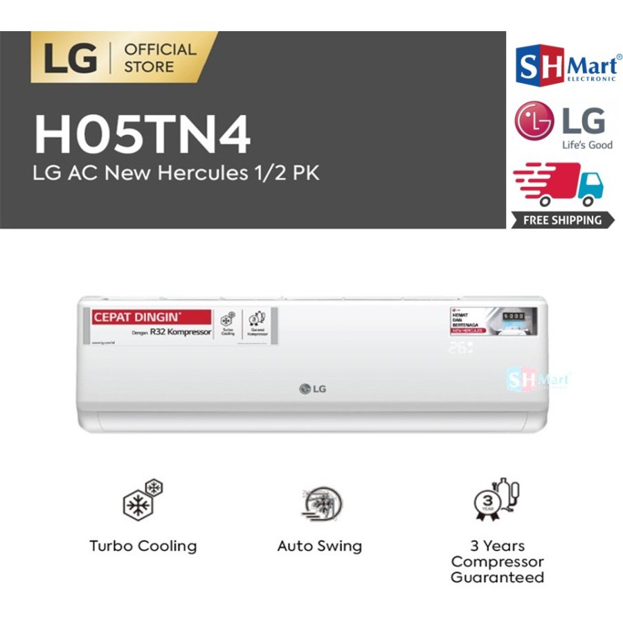 AC LG 1/2PK H05TN4 NCAX NEW HERCULES (SHMART ELECTRIONIC MEDAN )