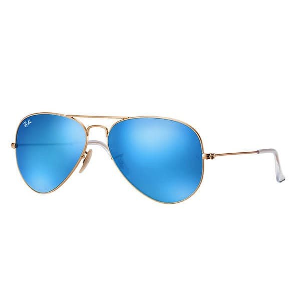 Ray-Ban Sunglass Aviator RB 3025 112/17 S58 Gold w/ Blue Flash