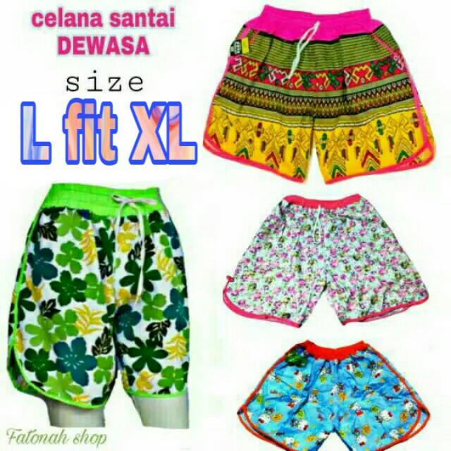 Celana pendek wanita L fit XL celana santai harian celana cewek celana murah celana pantai hotpants