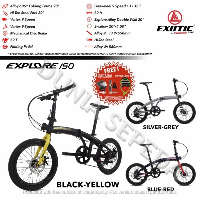 SEPEDA LIPAT 20 INCH EXOTIC EXPLORE 150 SEPEDA LIPAT EXOTIC EXPLORE