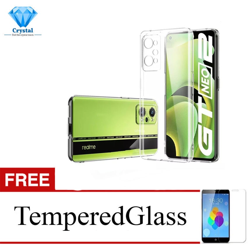 Crystal Case for Realme GT Neo 3T 2022 - 6.62 inch - Clear Hardcase - Gratis Tempered Glass