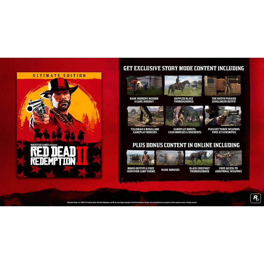 Red Dead Redemption 2 Ultimate Edition plus Grand Theft Auto GTA 5 PC Original