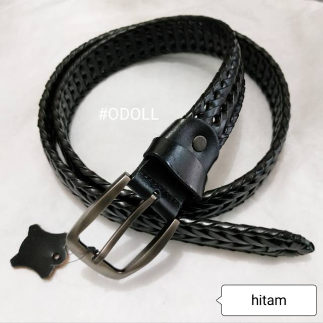 Ikat Pinggang Cewek dan Cowok | Sabuk Pria Kulit Jalin Handmade