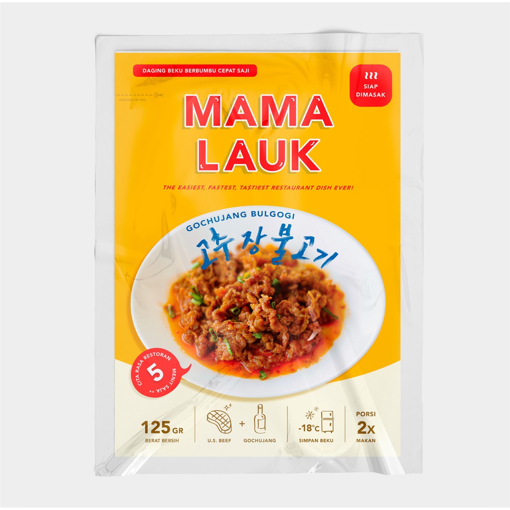 

Gochujang Bulgogi Daging Sapi Lauk Siap Saji Mamalauk - 125 GR