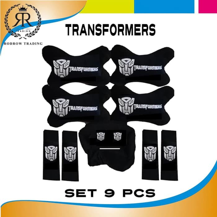Bantal Mobil Transformers Set 9pcs / Bantal Jok Mobil Transformers Set