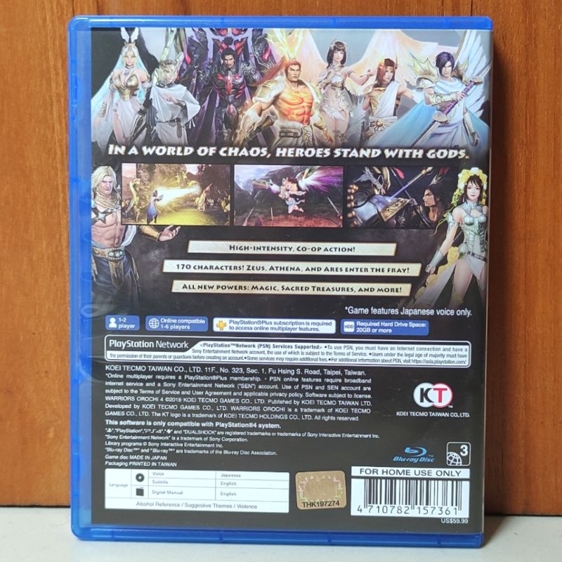 Dynasty Warriors Orochi 4 PS4 Kaset Dynasty Warrior Orochi PS4 Playstation PS 4 5 CD BD Game Dinasti Warior Wariors PS4 PS5 dynasti wariorrs oroci wariorr 7 8 9 reg 3 region asia empires empire