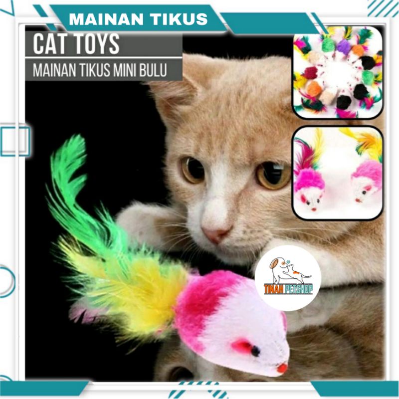 Mainan Tikus Bulu / mainan kucing bentuk tikus