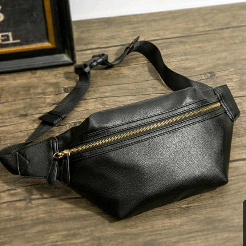 WAIST BAG COWOK WAIST BAG PRIA TAS SELEMPANG KULIT (WB290)