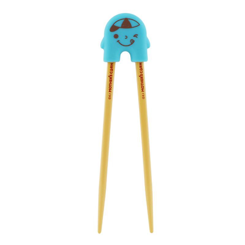 Mother's Corn Rice 2 See U Chopsticks Training Set Sumpit Anak Blue Biru