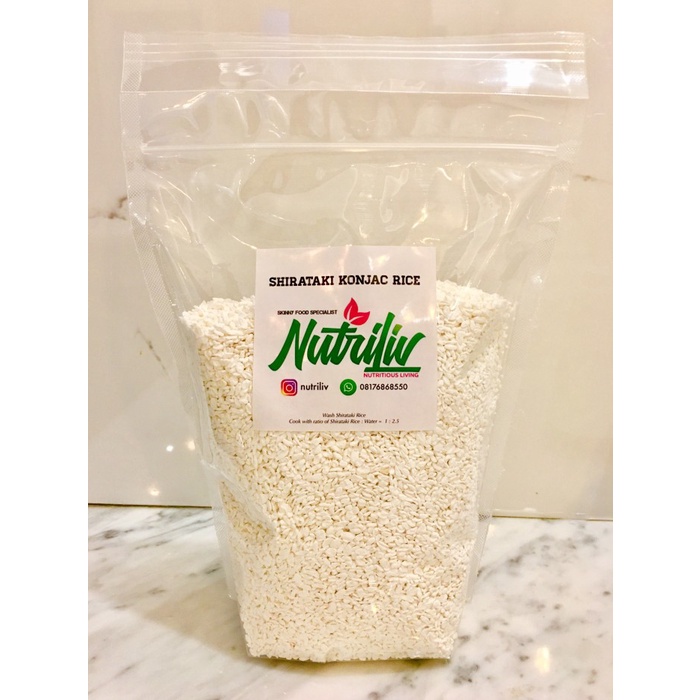 

978Eq10W Shirataki Keto Miracle Rice /Beras Shirataki Konyaku 1 Kg WQ12