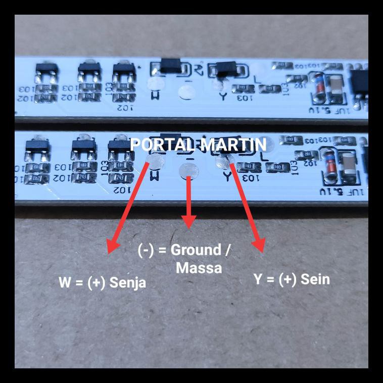 TERMURAH MODUL DRL LED 2 IN 1 SEIN MODE RUNNING - PUTIH