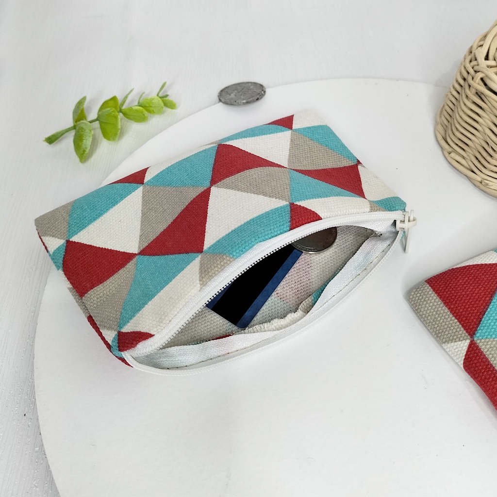 dompet koin canvas dompet mini dompet pembalut dompet wanita pouch mini koin