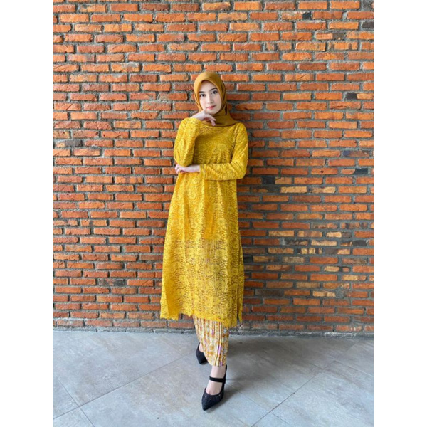 kebaya brukat tunik umbrela twotone modis terlariss