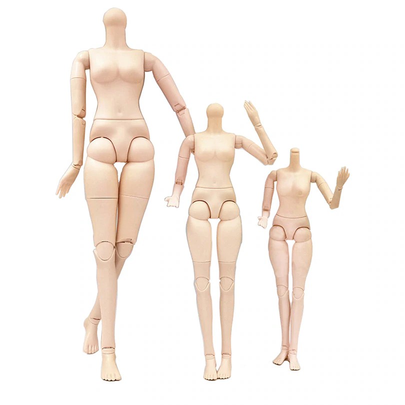 Boneka Barbie Cuerpo de muñeca BJD articulado móvil de 14/18/22 pulgadas cuerpo desnudo femenino