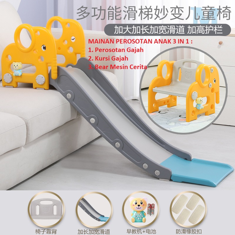 Mainan 3 in 1 Perosotan Anak Premium Portable Bisa dilepas jadi Kursi Duduk Mudah Dipasang Banyak Te