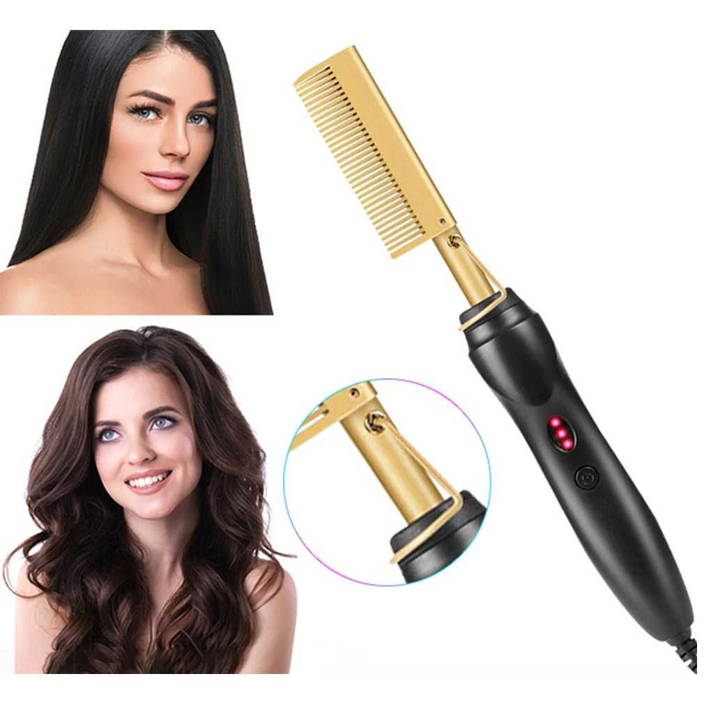 GIJ - YIBER Sisir Panas 2in1 Pelurus Pengkriting Rambut Straightening