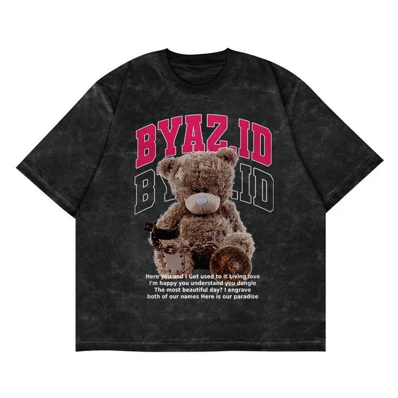 T Shirt Bear Chain Sandwash BYAZ Original