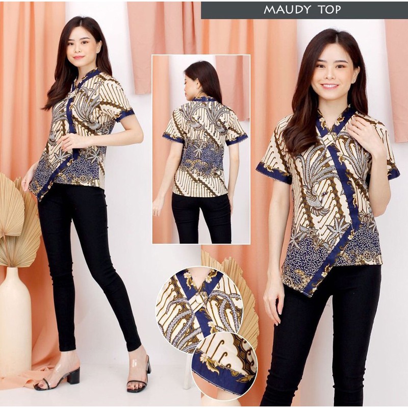 MAUDY TOP - Atasan Batik Wanita Blouse Wanita