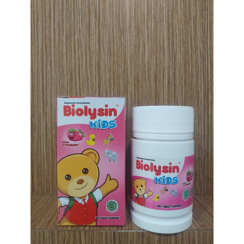 

Biolysin Kids Tablet Kunyah Strawberry Strawbery Strawberi Stroberi isi 30 tablet