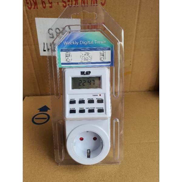 TIMER DIGITAL SWITCH WEEKLY STOP KONTAK AC 220V