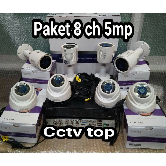 PAKET CCTV 8 CH 5MP BRAND GLENZ HASIL DI JAMIN MANTAP &amp; TAJAM GAN DIZOOM HASIL TETAP HLS &amp; KAGA PCH