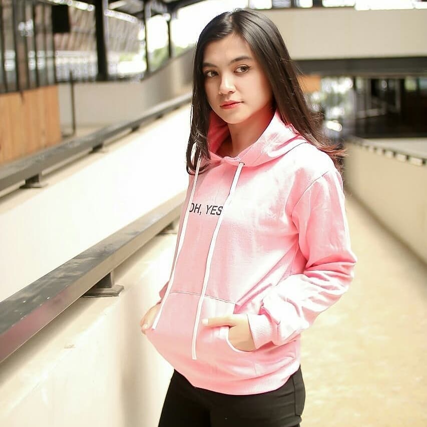 Sweater Hoodie Wanita Partpart Sweater Fleece Terlaris-model 8