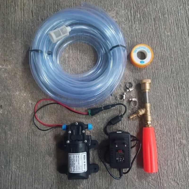 Alat cuci mobil steam mini serbaguna pompa DC 12 volt 70 psi