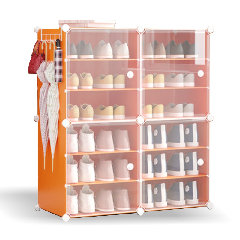 Rak Sepatu Anti Debu Layer rak sepatu plastik Tebal Shoe Rack Portable Serbaguna Kotak Sepatu Portab box sepatu rak sepatu minimalis - Worldhome