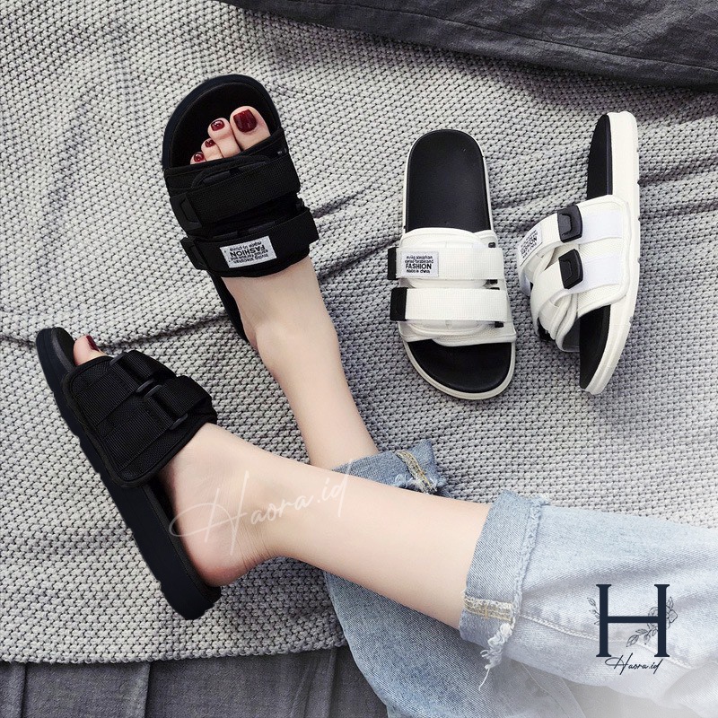 PROMO GRATIS ONGKIR 11.11 SALE - Sendal Slip On Casual Pria By Fashion Sandal Slop Sandal Kokop Murah Pria Wanita Kekinian (Unisex)-3