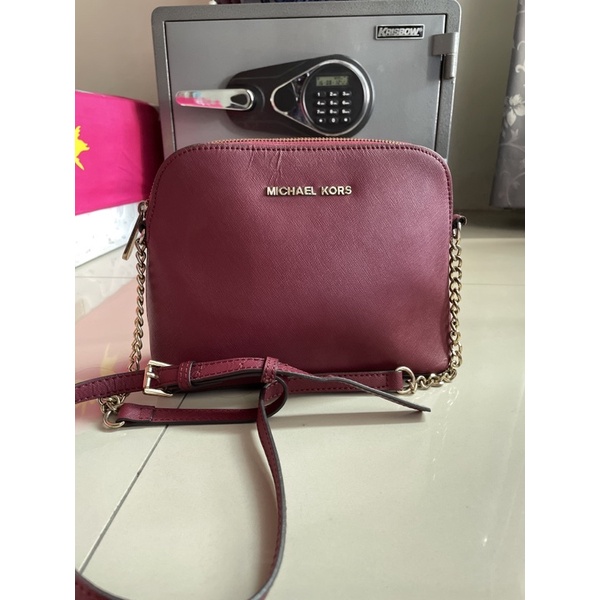 Preloved MK Alma Maroon