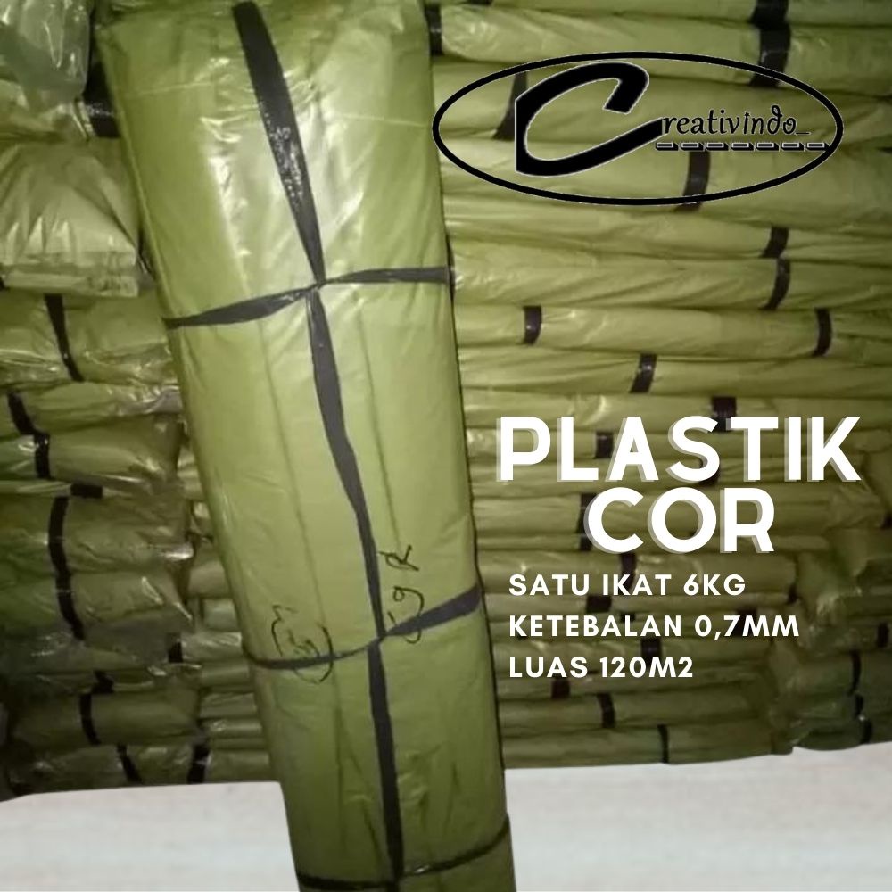 Plastik Cor - + 6 kg / Plastik Cor Termurah Sarung Panjang - + 63 Meter / Plastik Cor Hijau Butek