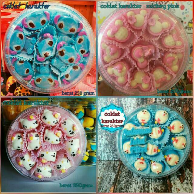 

ANEKA COKLAT KARAKTER TOPLES 250 GRAM HELLO KITTY STICH DORAEMON PANDA SPONGEBOB coklat custom