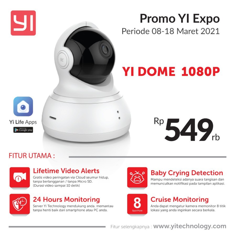 Yi Dome 2 Ip Camera International 1080p Full HD IPCAM Yidome2