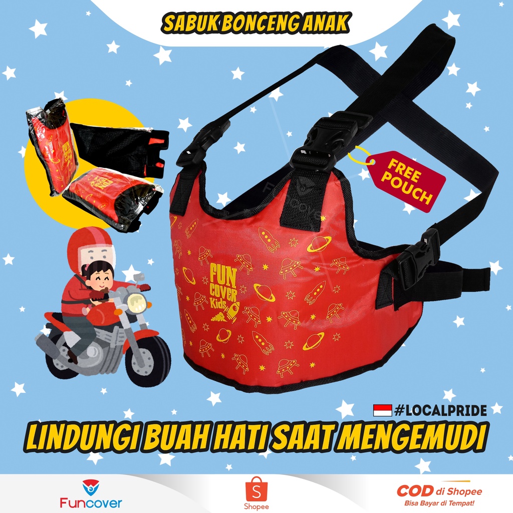 Sabuk pengaman bonceng motor anak safety berkendara by Funcover