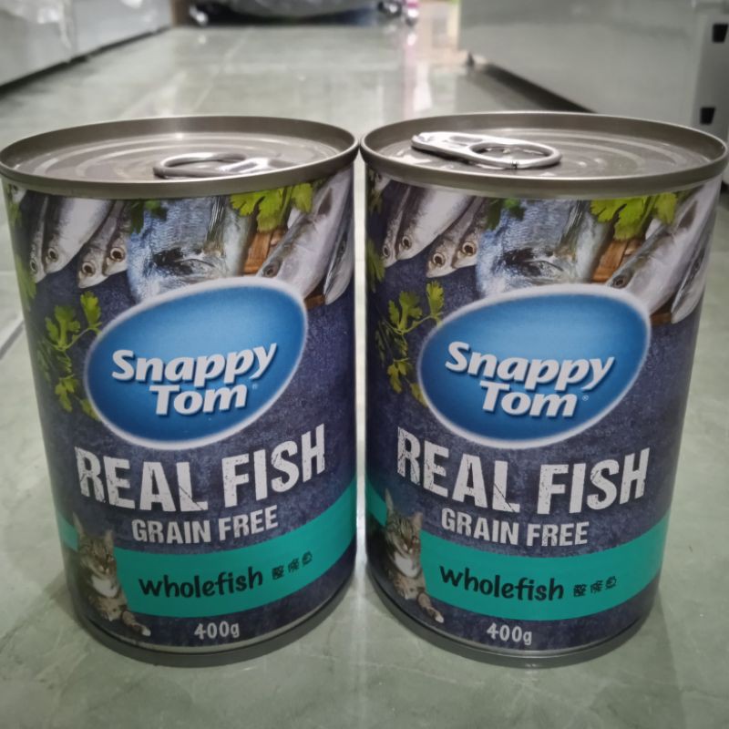 snappy tom wetfood kaleng wholfish adult 400gr