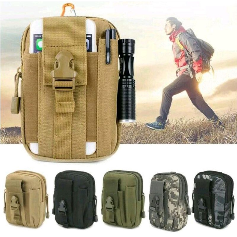 Tas pinggang HP pria Tactical Army Military Militer Molle pouch bag Outdoor