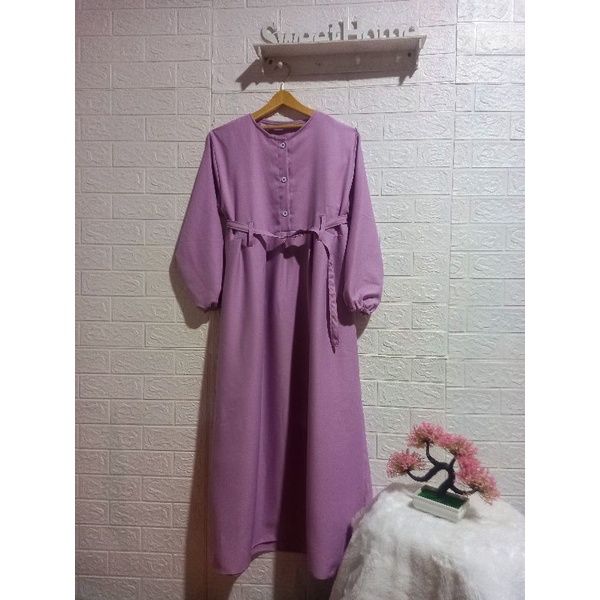 Gamis Moscrepe Premium Gamis Busui Gamis Monabelt  Fashion Wanita